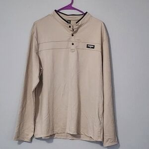 Obermeyer Beige Long Sleeve Henley Shirt